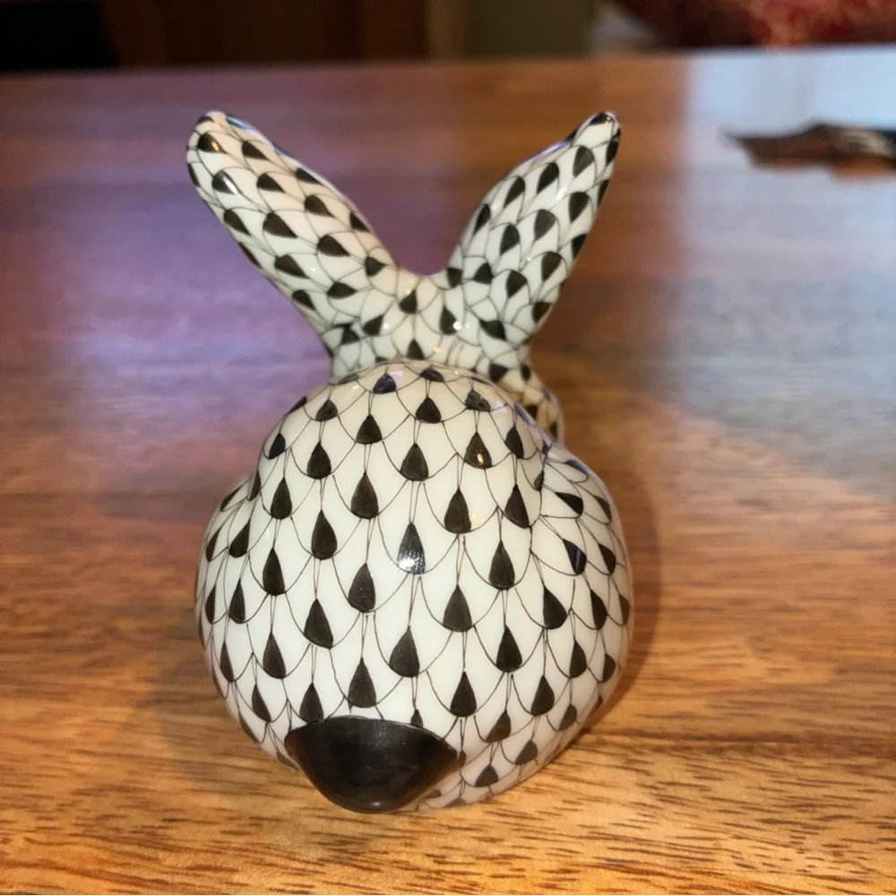 Herend bunny rabbit black 15570 - Picture 4 of 6